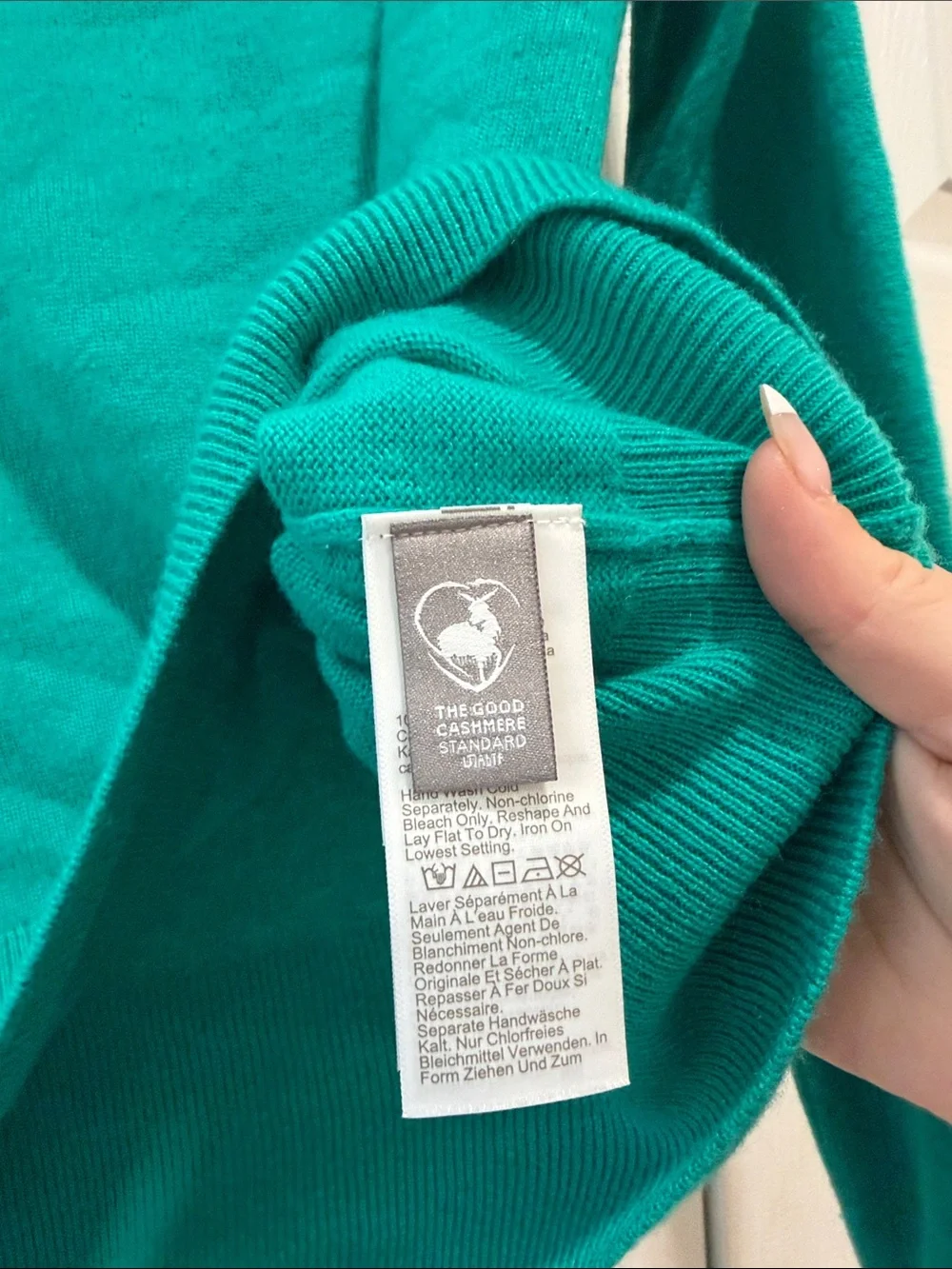 J. Crew Women's Cashmere Crewneck Sweater in Teal Green Medium